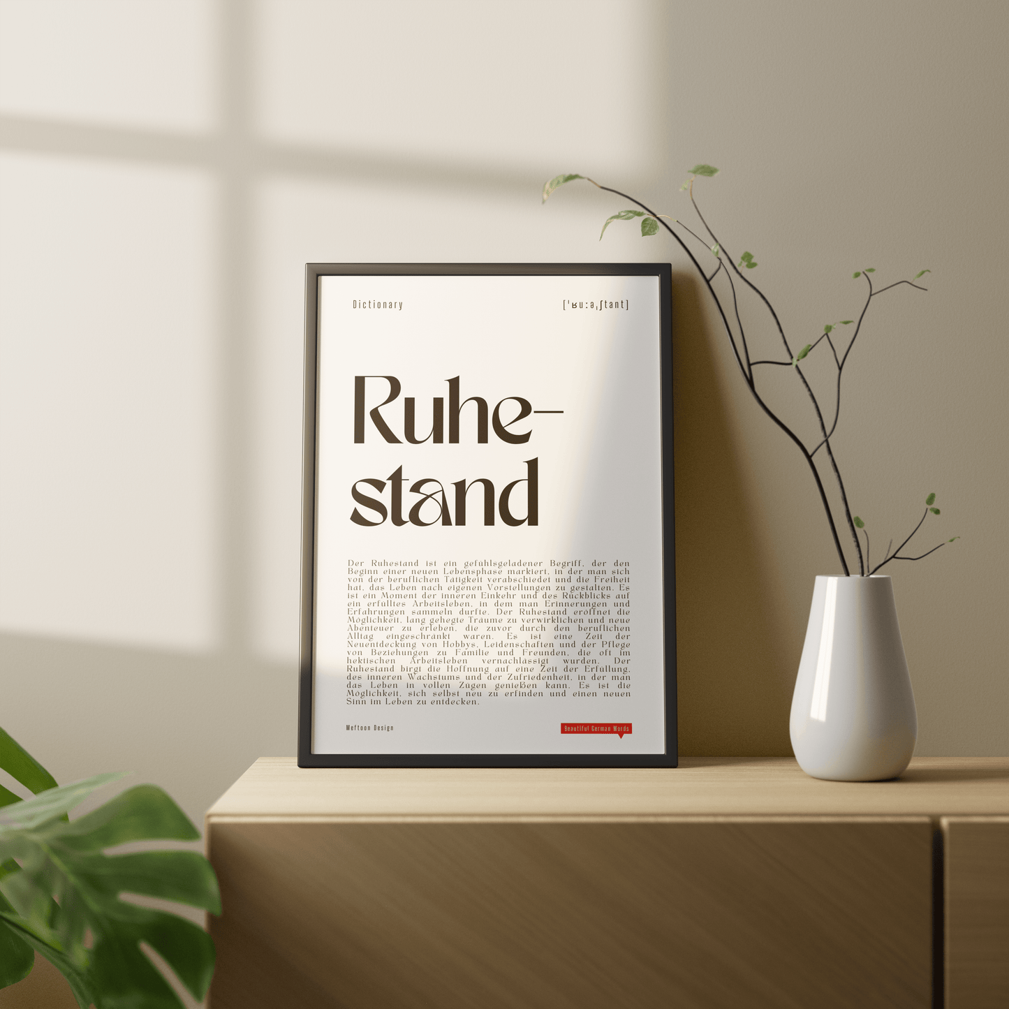 "Ruhestand" - Definition Poster