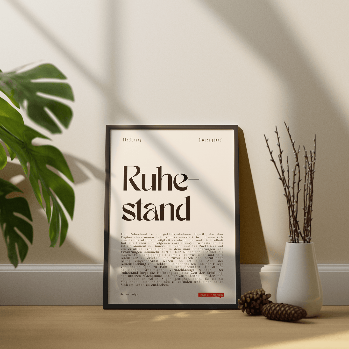 "Ruhestand" - Definition Poster