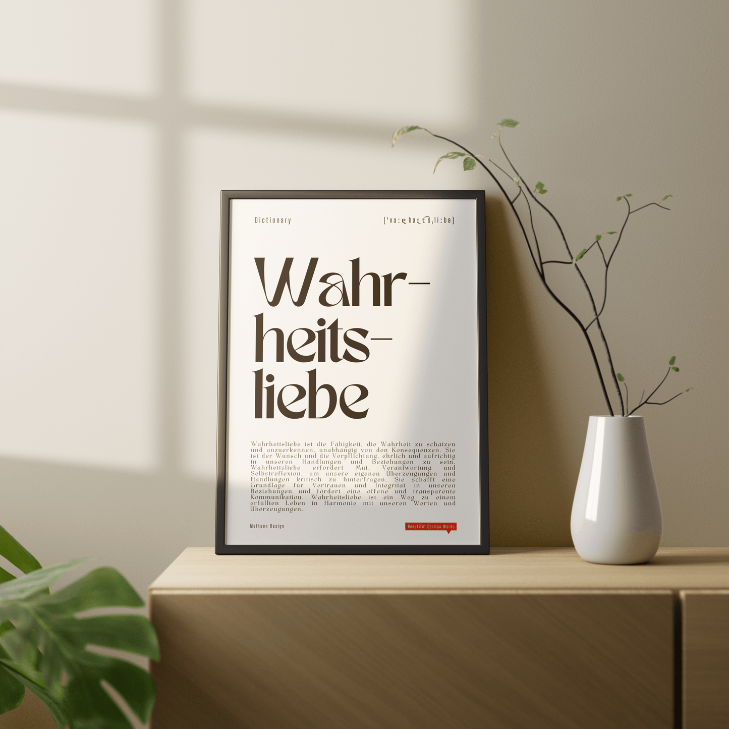 "Wahrheitsliebe" - Definition Poster