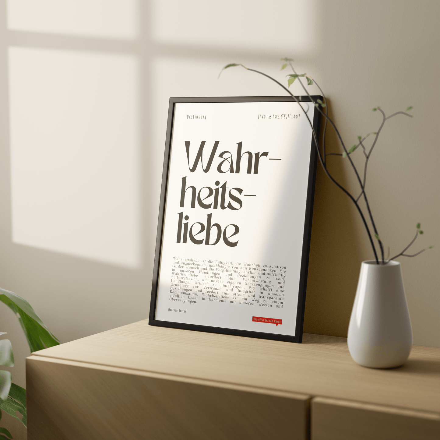 "Wahrheitsliebe" - Definition Poster