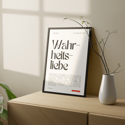 "Wahrheitsliebe" - Definition Poster