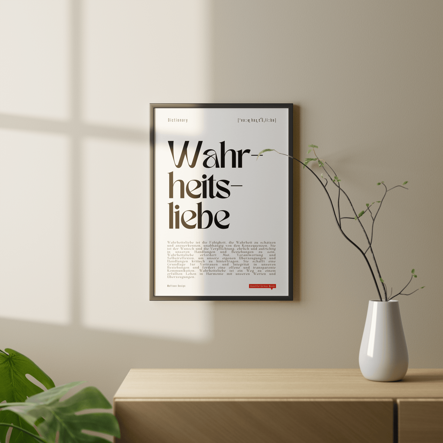 "Wahrheitsliebe" - Definition Poster